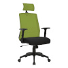 Töötool BRAVO 62x53xH107-114,5cm, iste: kangas, värvus: must, seljatugi: võrkkangas, värvus: roheline