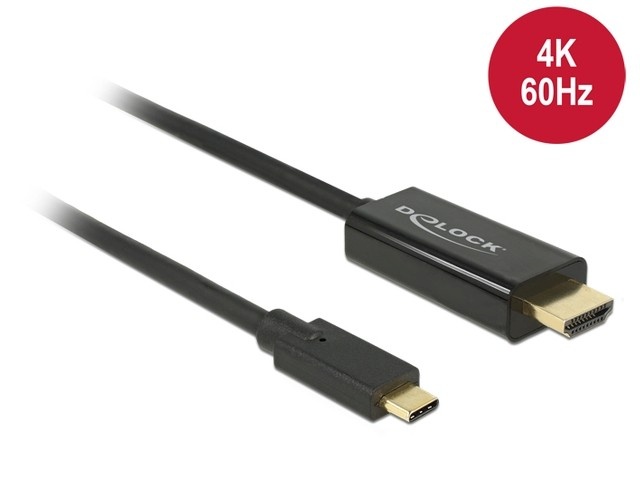 Delock videokaabel USB-C -> HDMI M / M 1m (alternate DP mode) 4K 30 Hz must