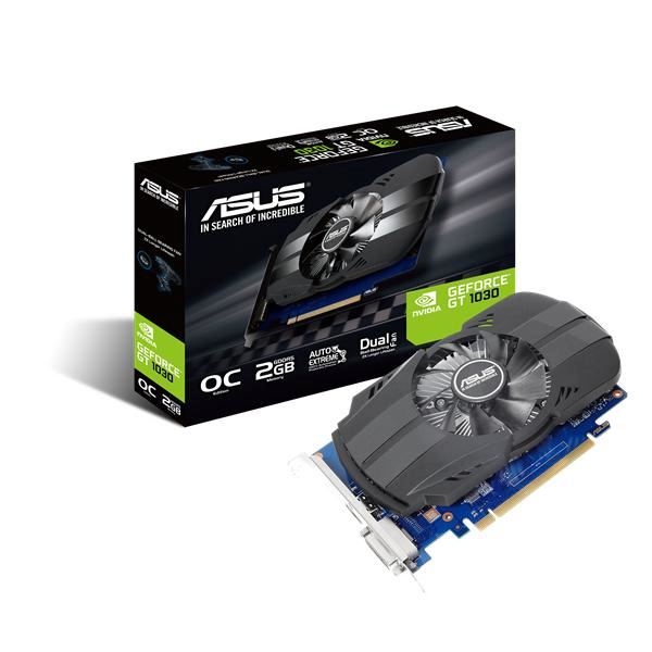 ASUS videokaart Phoenix nVidia GeForce GT 1030 OC Edition 2GB GDDR5, 90YV0AU0-M0NA00