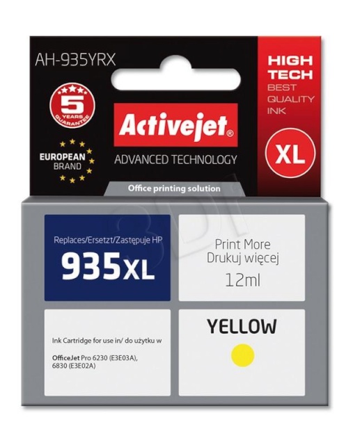 ActiveJet tindikassett AH-935MRX ( Hewlett Packard, 935XL C2P25AE premium 12ml magenta Chip)
