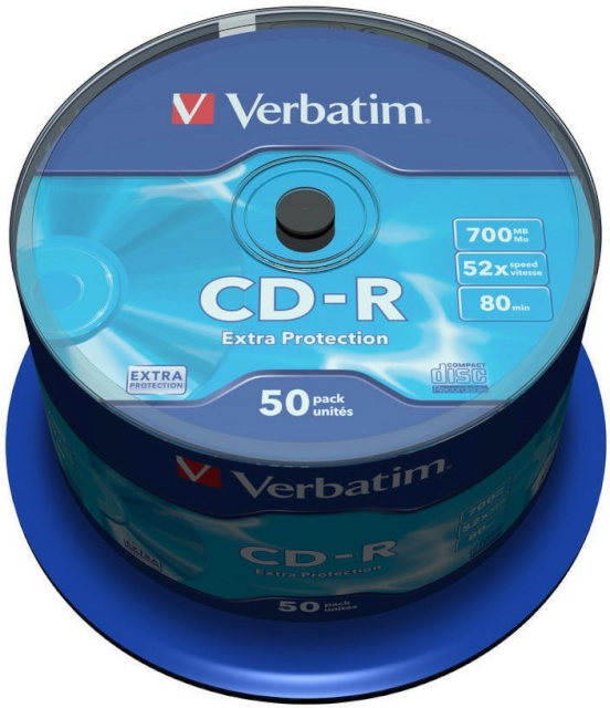 Verbatim toorikud CD-R Extra Protection 700MB 52x 50tk tornis