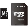 ADATA 8GB, MicroSDHC, Flash memory class 4, SD adapter