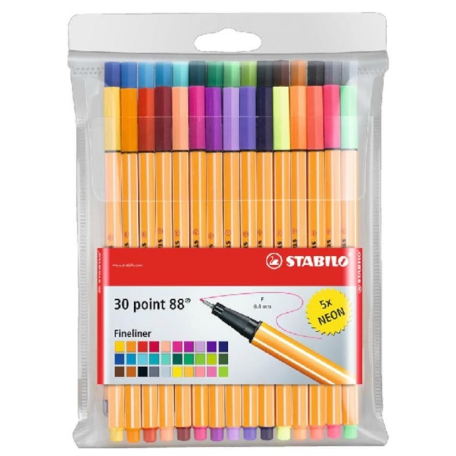 Stabilo tindipliiats Stabilo point 88 30 värvi (bl)