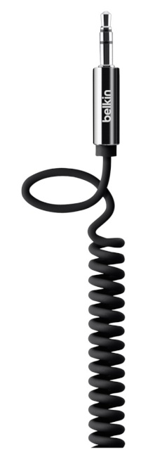 Belkin audiokaabel 3.5mm coiled Aux 1.8m In must