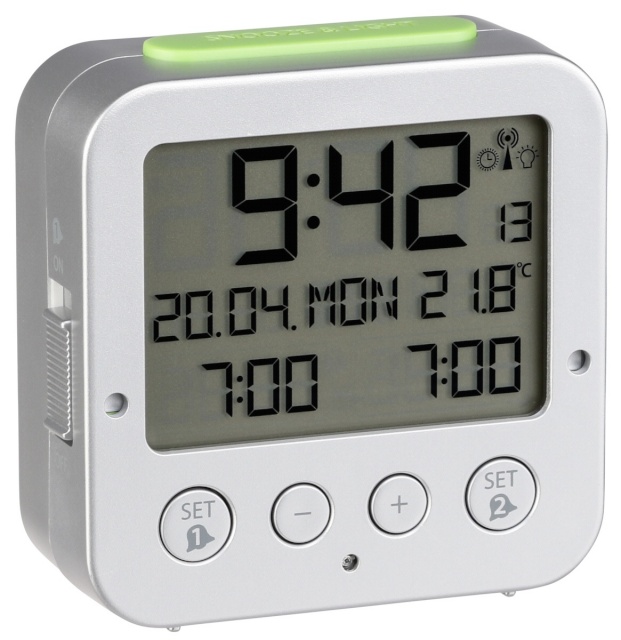 TFA 60.2528.54 Bingo Funk Alarm Clock with Temperatur