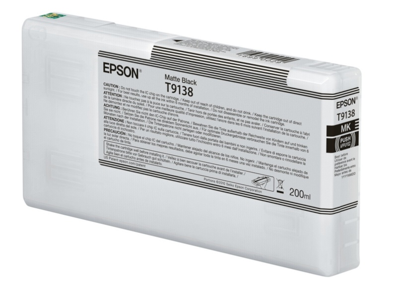 Epson tindikassett mattmust T 913 200ml T 9138