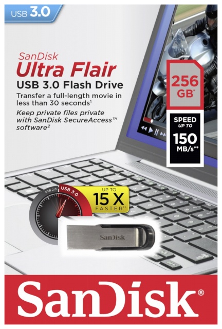 Sandisk mälupulk Cruzer Ultra Flair 256GB USB 3.0 SDCZ73-256G-G46