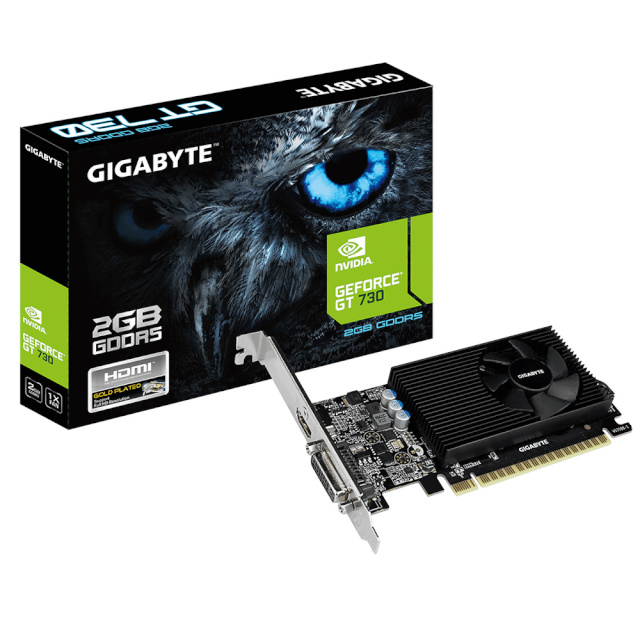 Gigabyte videokaart nVidia GeForce GT 730 2GB GDDR5, GV-N730D5-2GL